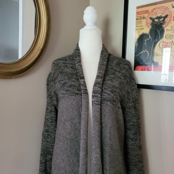 Eileen Fisher Yak Wool Blend Colorblock Long Cardigan Size Small LIKE NEW - Picture 8 of 15